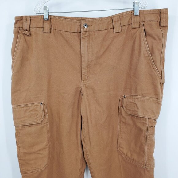 Duluth Trading Co Men's Fire Hose Relaxed Fit Cargo Work Canvas Pants 46x30 - Picture 6 of 7